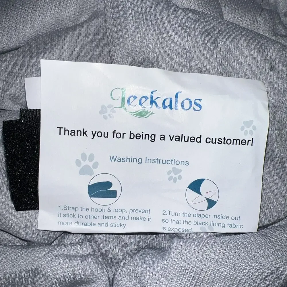 Leekalos Male Dog Diapers 3 Pack, High Absorbing Dog Belly Bands for Male Dogs,